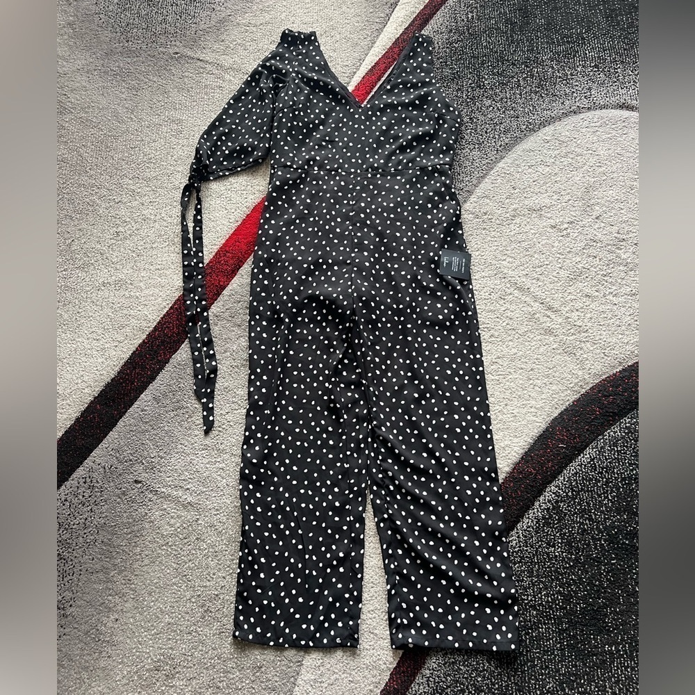 Lulu’s Polka Dot Palazzoo Leg Jumpsuit